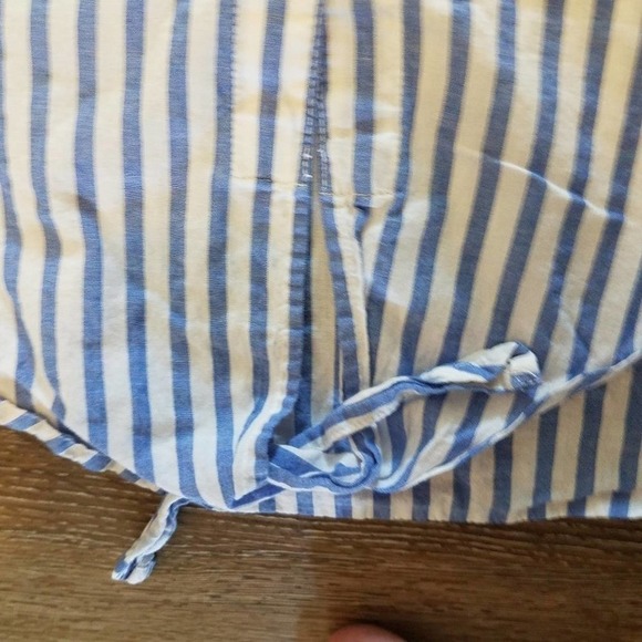 Faded Glory Tie Front Striped Button Down - Picture 3 of 5